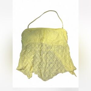 Yellow Lace Tankini Top vintage Y2K
